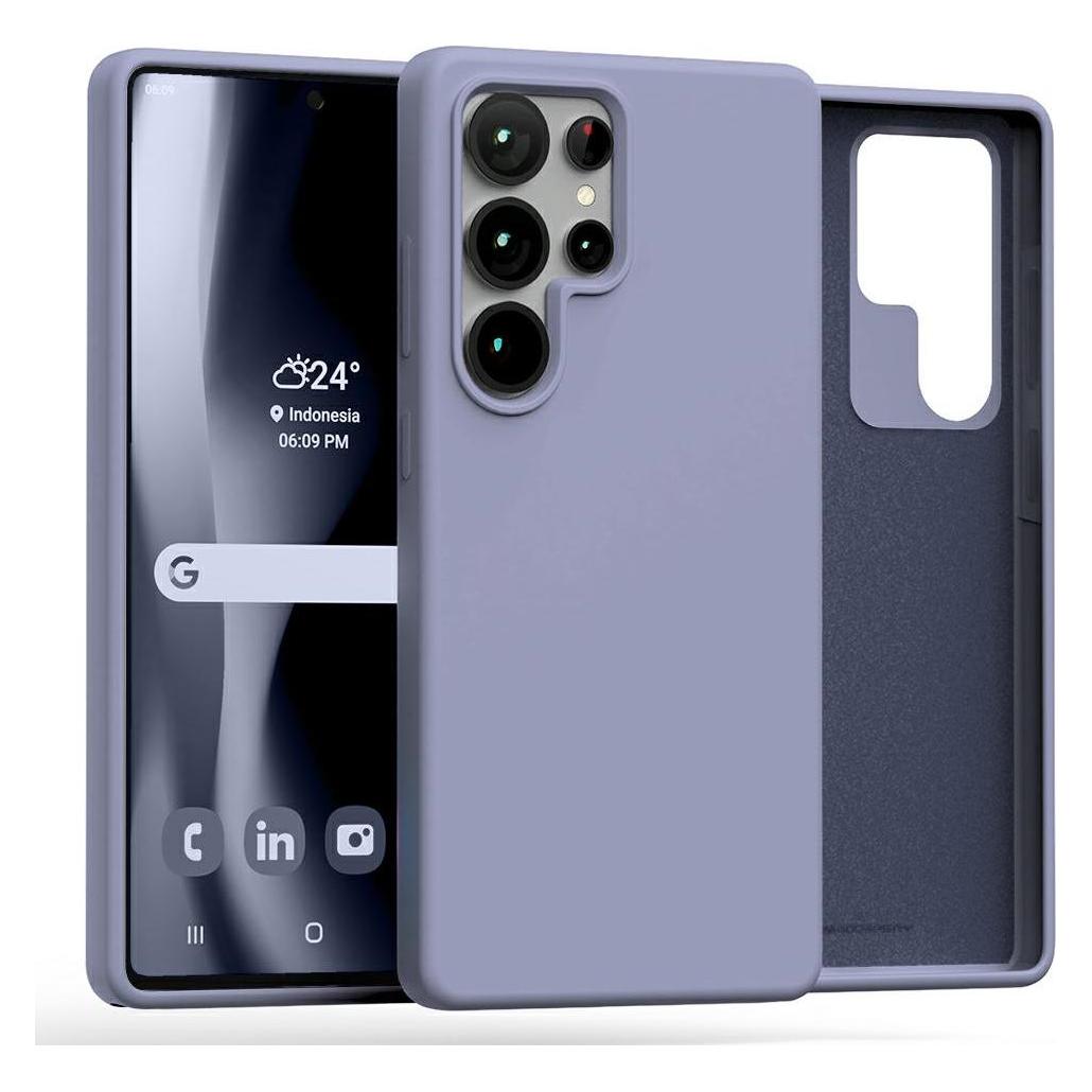 Mercury Viola/Multicolore/Grigio Silicone Sam S25 Ultra S938 Lawendowy/Lavender (Samsung Galaxy S25 Ultra), Cover Smartphone,