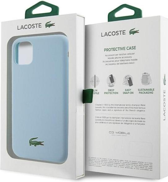 Produktbild Lacoste LCHMN61SLOLB iPhone 11 / Xr 6.1" jasnoniebieski/light blue hardcase Silicone Croc Logo MagSa (Apple iPhone 11, Apple iPhone XR)