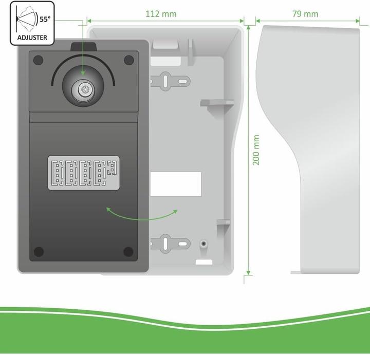 Productafbeelding Elro DV477IP4 Wifi IP Video Deur Intercom - 4 Appartementen - met 4x 7 inch kleurenscherm - Kleuren