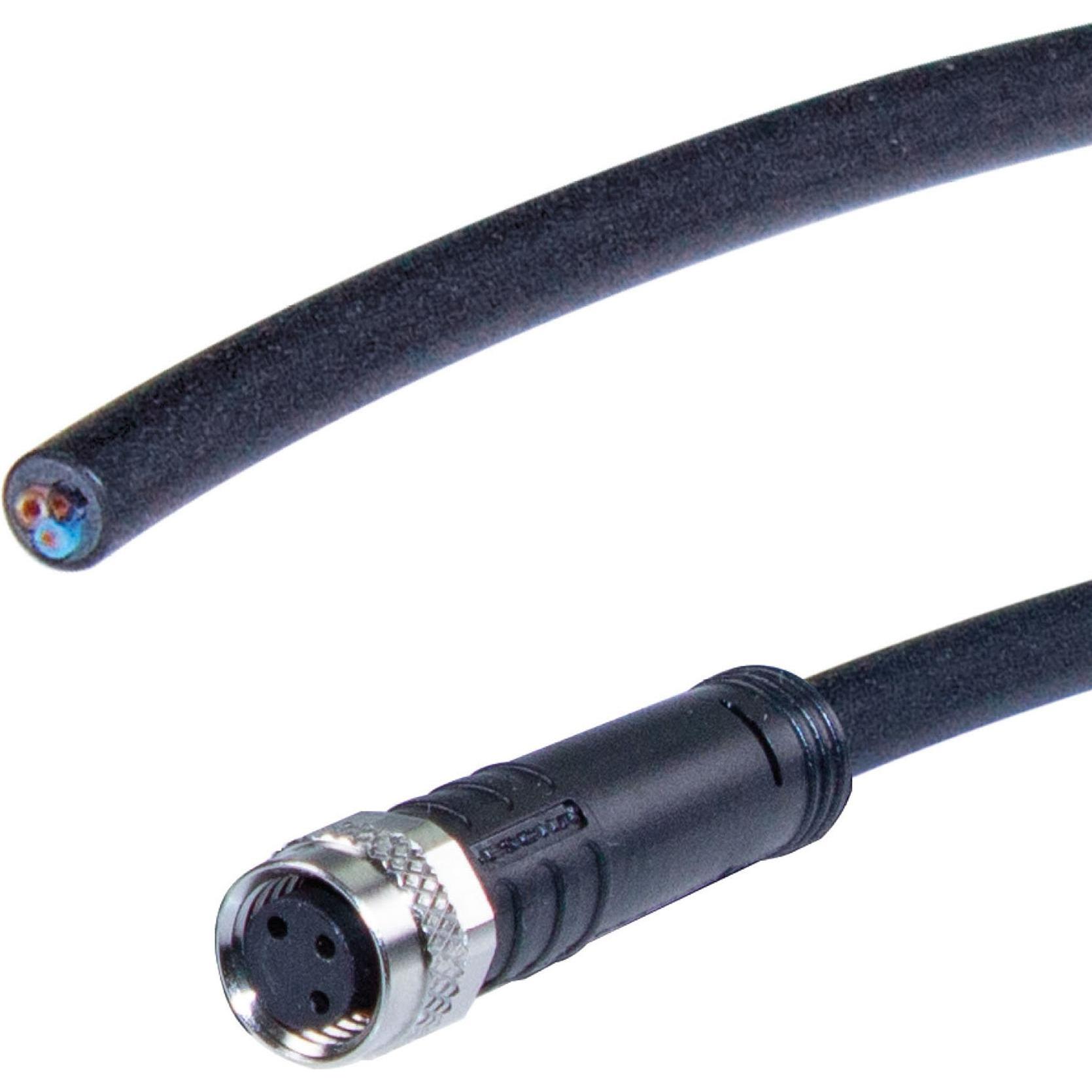 Led2work, Illuminazione officina, Accessori di connessione Cavo sensore 5m PUR M8 presa sensore 3 pin codifica A/estremità cavo