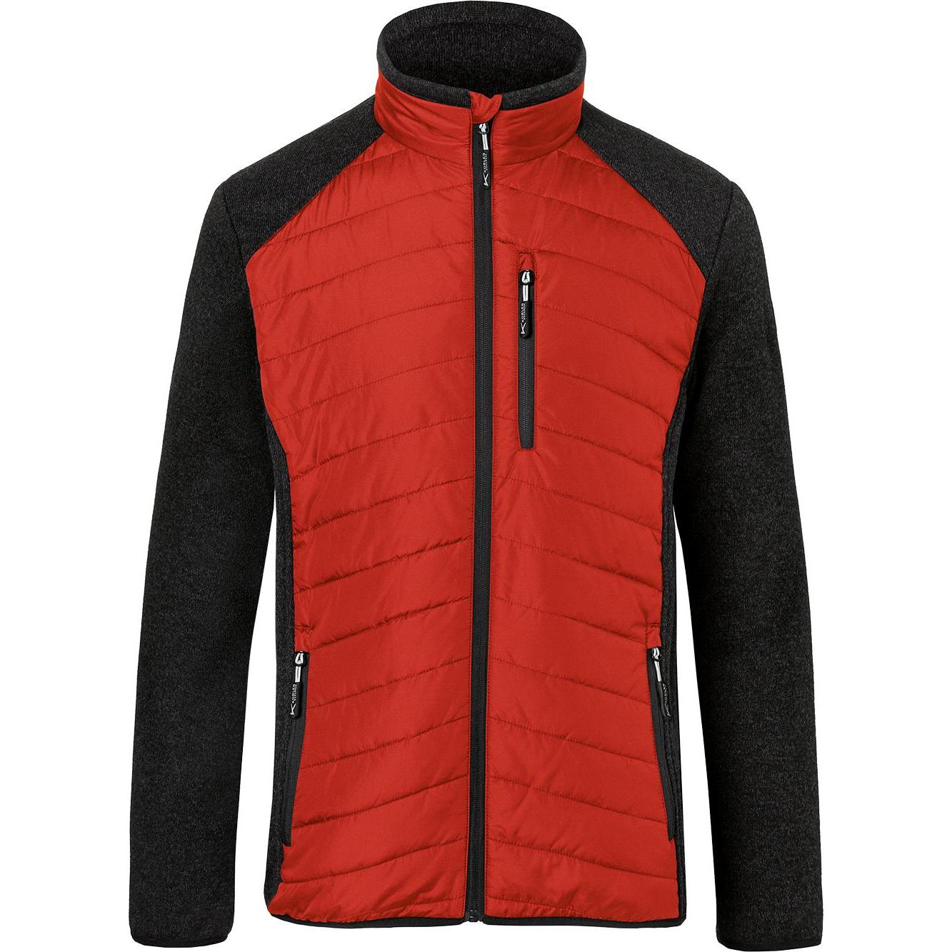 Kübler, Arbeitsjacke, Hybridjacke mittelrot/dunkelgrau Form 1342 Grösse XS (XS)