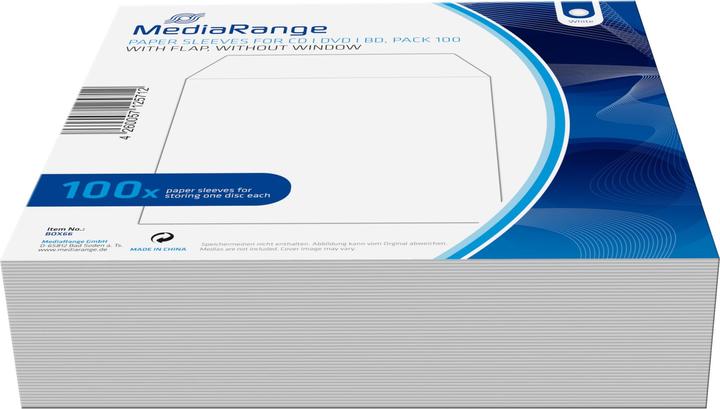 Actual product image MediaRange CD/DVD paper sleeves without window