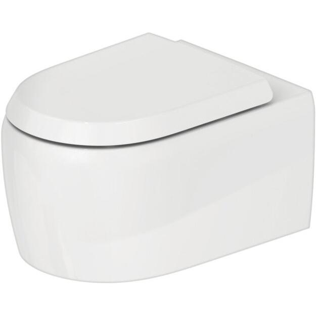 Duravit, Toilette + Bidet, Qatego Wand-WC, Tiefspüler, 385x570x360mm, Abgang waagerecht, rimless