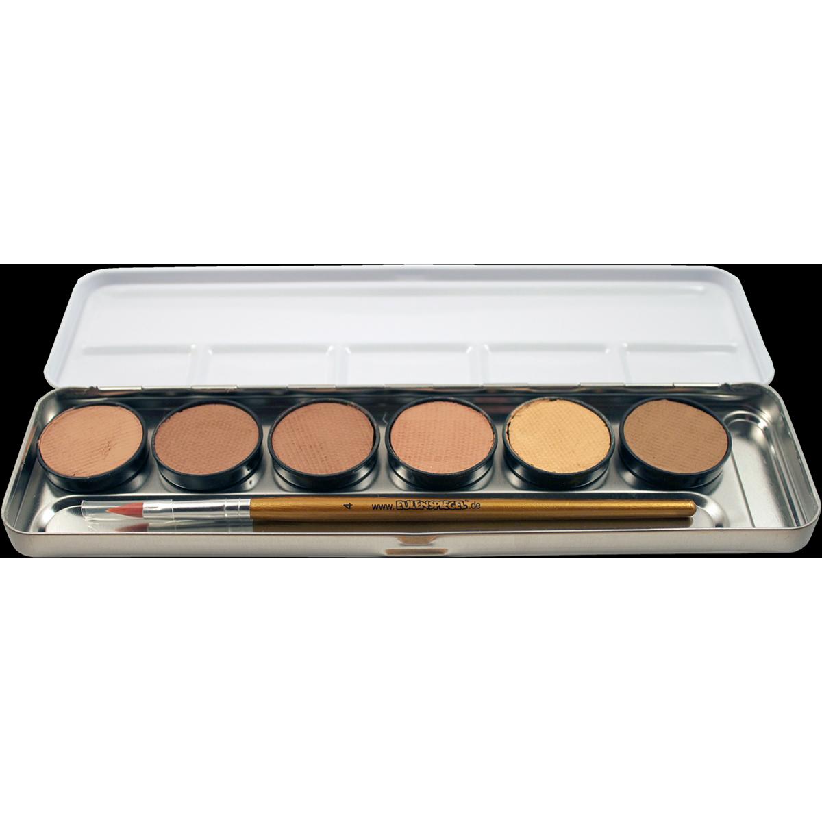Wizardo Basisschminkpalette Hautfarben für Latex