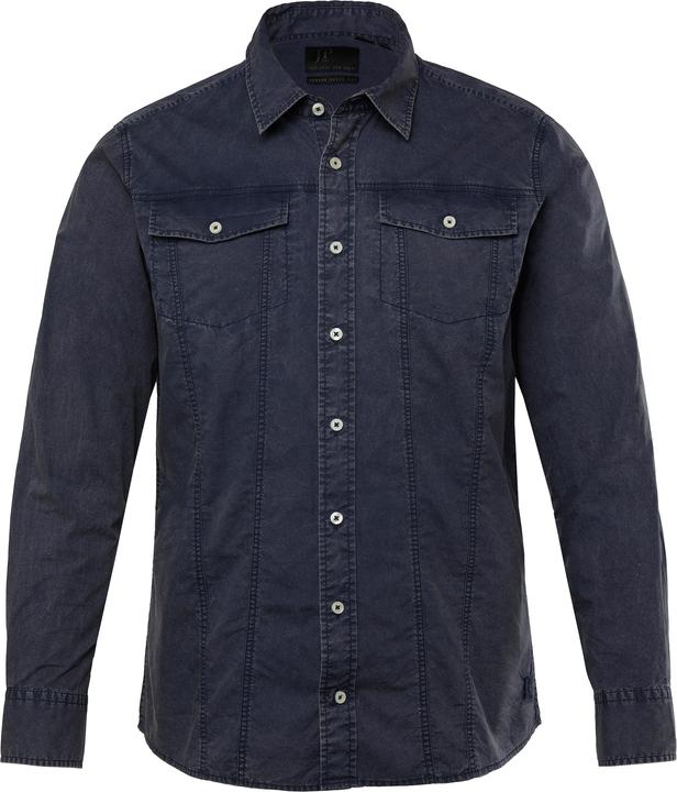 Produktbild JP1880 JP 1880 Hemd, Langarm, Truckerstyle, Vintage Look, Kentkragen, Modern Basic Fit (5XL)