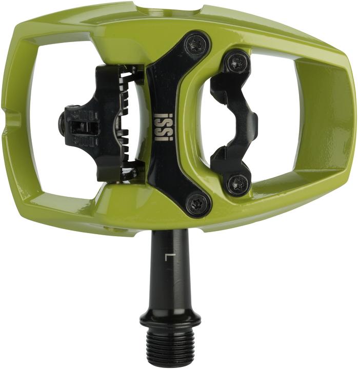 Immagine prodotto iSSi Pedale ibrido Flip II SPD per MTB/Trekking/City (Cuscinetto/Bushing). Verde lichene.