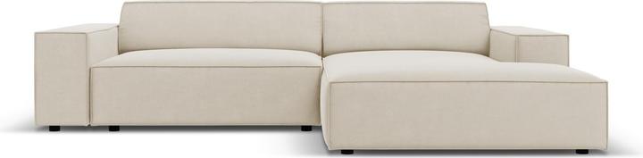 Micadoni Canapé D'Angle Droit Modulaire Velours, "Jodie", 3 Places, 224x166x70Fabriqué en Europe (Canapé d'angle)