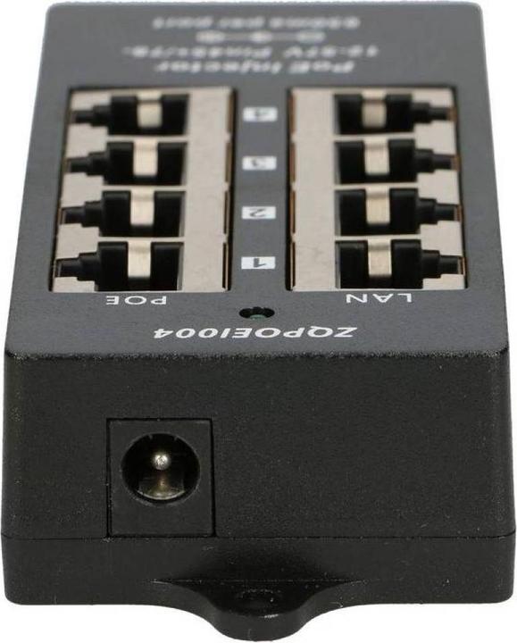 OEM POE Injector 4 Port Black Case POE4PBC