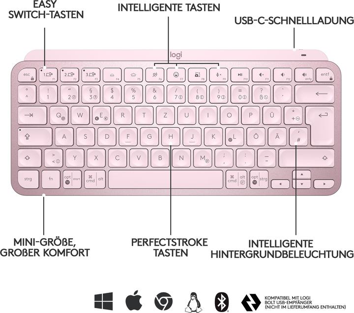 Produktbild Logitech MX Keys Mini (DE, Kabellos)
