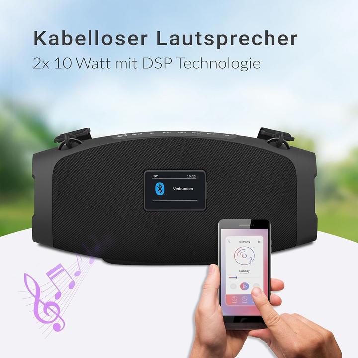 Produktbild Xoro DAB 800, DAB+, FM, BT, IP44 (DAB, DAB+, FM, Bluetooth)