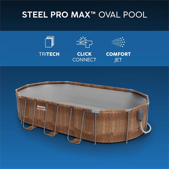 Actual product image Bestway Pool Power Steel Comfort Jet Series Set 610 x 366 x 122 cm
