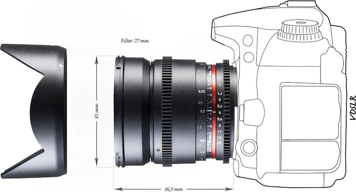 Actual product image Walimex 16/2.2 Video APS-C Nikon F (Nikon F, APS-C / DX, Micro Four Thirds)
