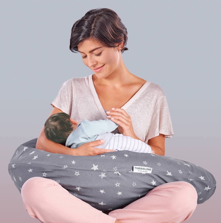 Produktbild Theraline Stillkissen "Das Original" mit Polyester Hohlfaser Füllung inkl. Bezug 190 cm (190 cm)
