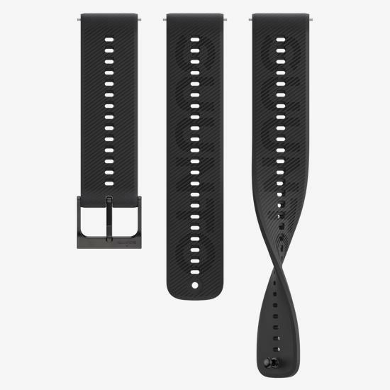 Thumbnail - Suunto 22 Ath6 Silicone Strap All Black S+M (22 mm, Silikon), Uhrenarmband, Schwarz