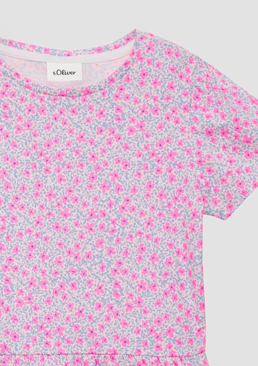 Produktbild S.Oliver Kleid Ausgestelltes Stufenkleid mit Puffärmeln (98)