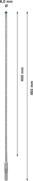 Immagine prodotto Bosch Professional Zubehör Trapano a percussione EXPERT SDS plus-7X, 6,5 x 50 x 115 mm (6,5 millimetri)
