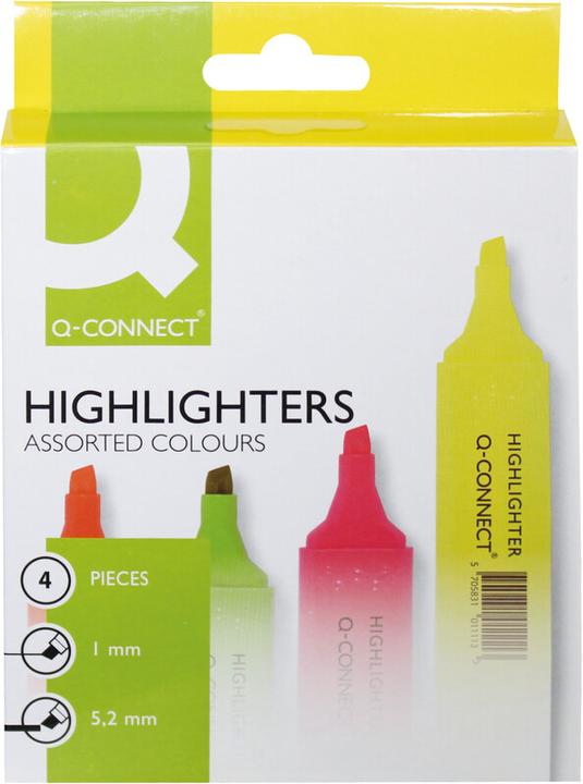 Actual product image Q-Connect Highlighter Economy (Multicoloured, 1 mm, 4 x)