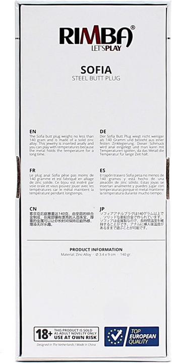 Actual product image Rimba Buttplug "Sofia"