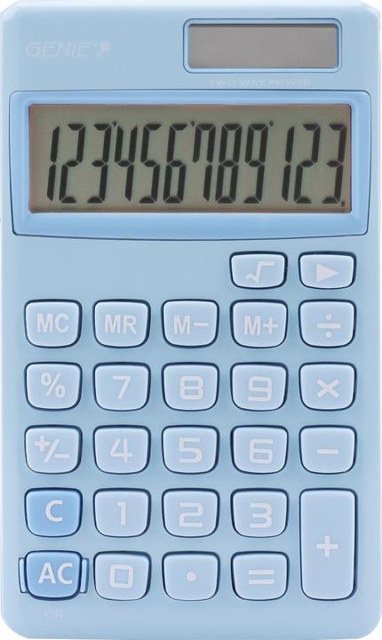 Actual product image Genie Desktop calculator 840B blue (Solar cells, Batteries)