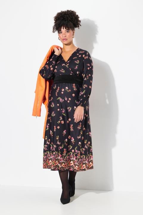 Produktbild Miamoda Maxikleid, A-Linie, Blütendruck, Langarm (46)
