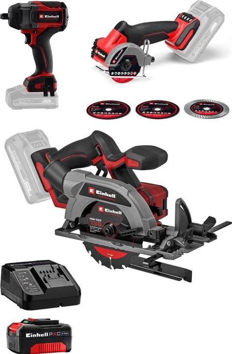 Actual product image Einhell Akku-Werkzeugset 18 V Compact Tools Kit