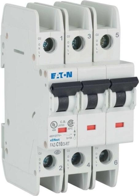 Actual product image Eaton MOE FAZ-C10/3-RT circuit breaker 10A 3p C-Char