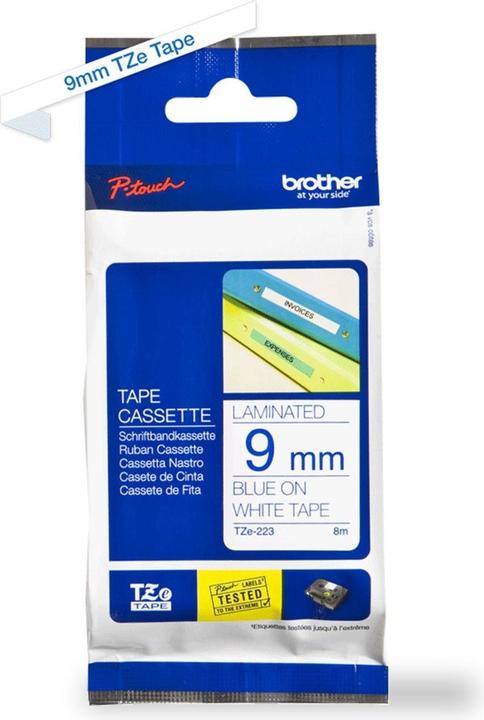 Produktbild Brother TZ223 Laminiertes Band (0.90 cm, Blau, Weiss)