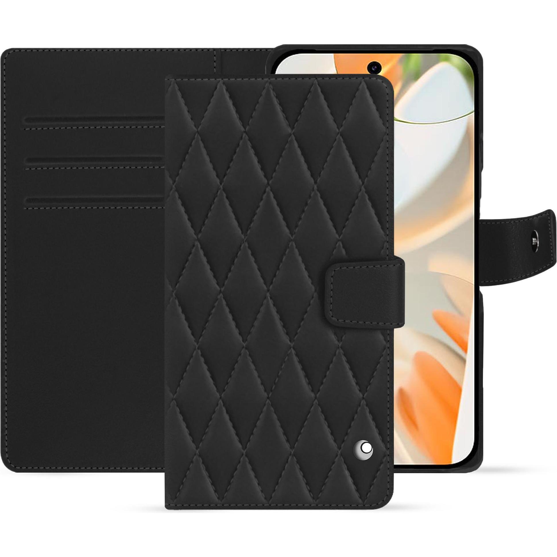 Noreve Lederschutzhülle Google Pixel 9 Pro (Google Pixel 9 Pro), Smartphone Hülle, Schwarz