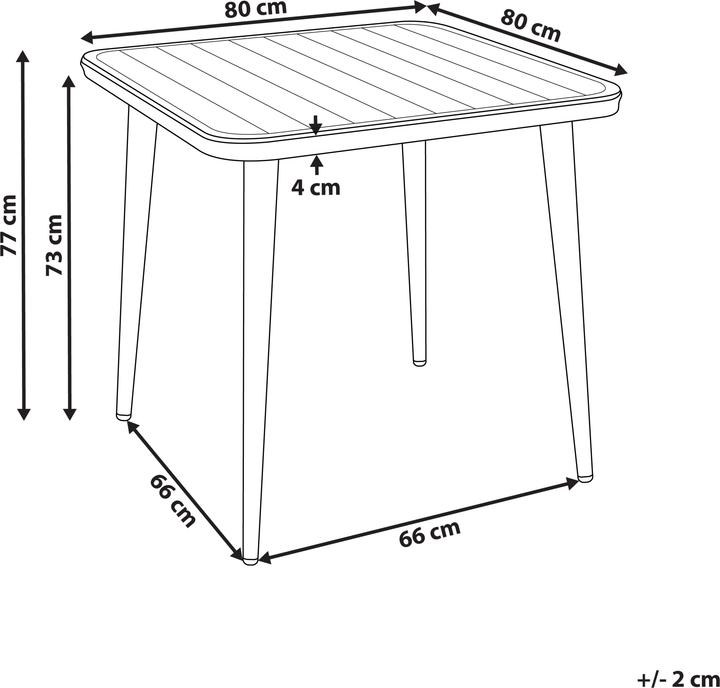Produktbild Beliani Naturno (80 x 80 x 77 cm)