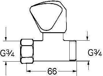 Productafbeelding Grohe Afsluiter ATLANTA 1/2inch, voor thermostatische mengkranen chroom