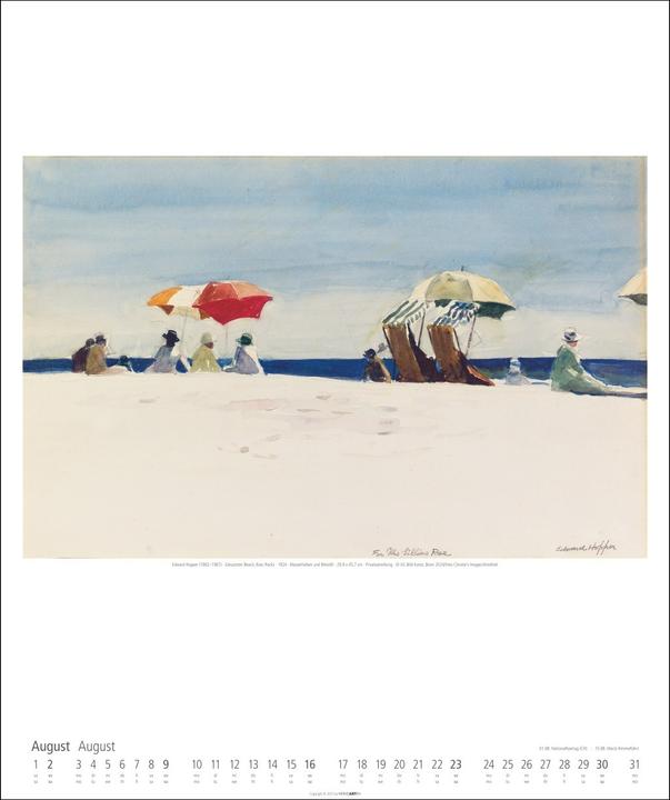 Produktbild Edward Hopper Kalender 2026 (46 x 55 cm)