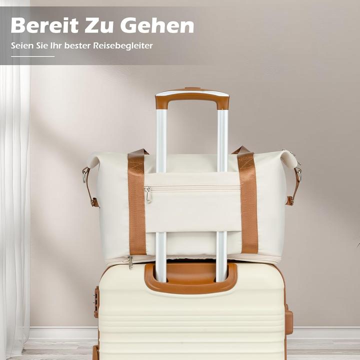 Produktbild Coolife 3-tlg Hartschalenkoffer-Set mit TSA-Schloss und Reisetaschen (60 l)