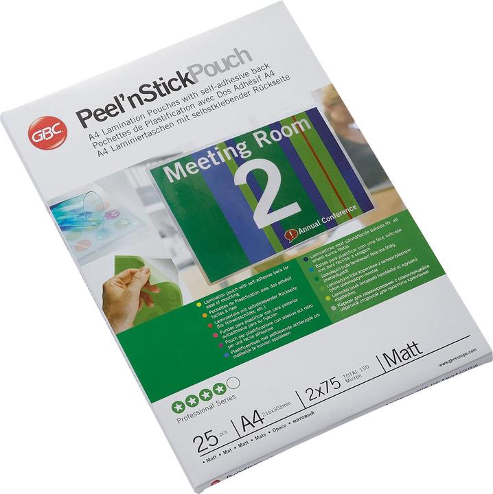 Image du produit GBC POUCHE PEEL'N STICK - matt (A4, 25 pcs, 75 µm)