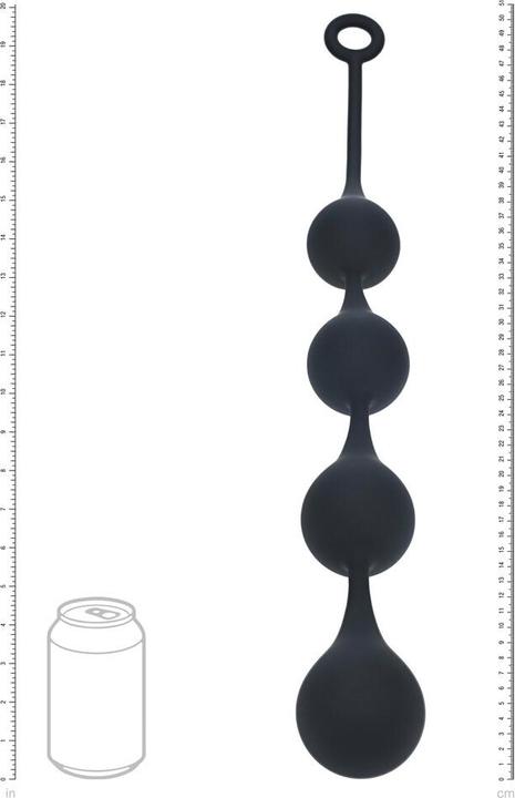 Image du produit Shots Silicone Waterdrop Anal Balls - XL - 50mm - Black