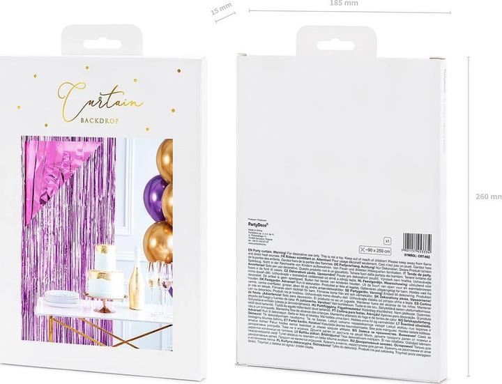 Productafbeelding Partydeco Feestelijk gordijn paars (1 Pcs.)
