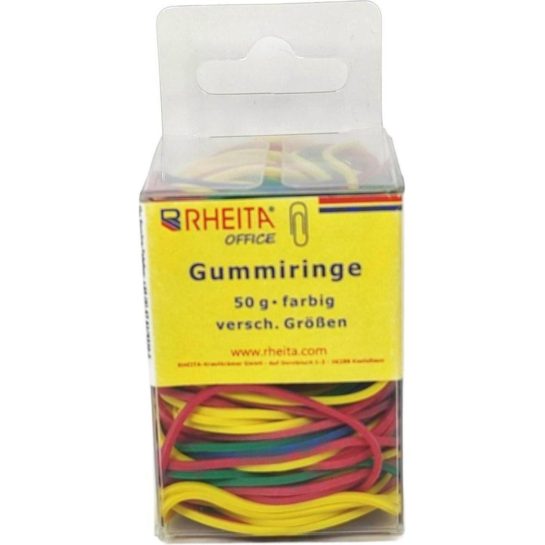 Rheita Gummiringe, farblich sortiert, 50g in Klarsichtbox farblich sortiert (1022-5)