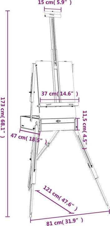 Actual product image vidaXL Staffelei