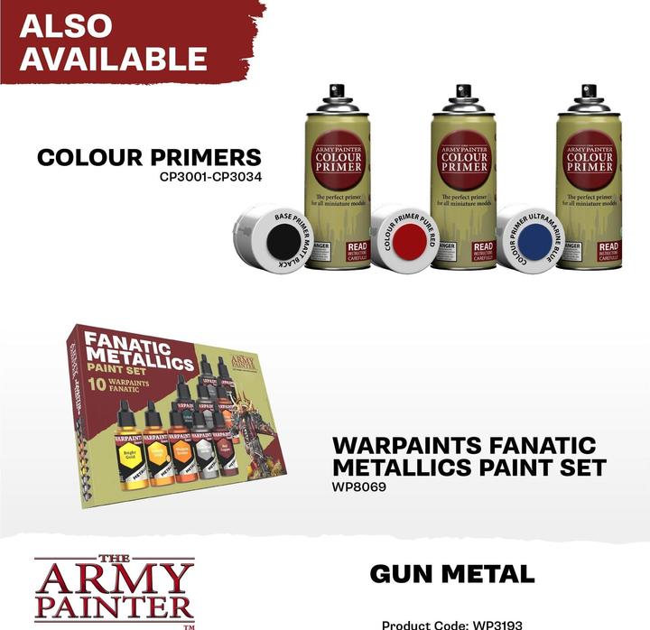 Immagine prodotto The Army Painter Colore metallizzato Warpaints Fanatic Metallic: Gun Metal 18 ml