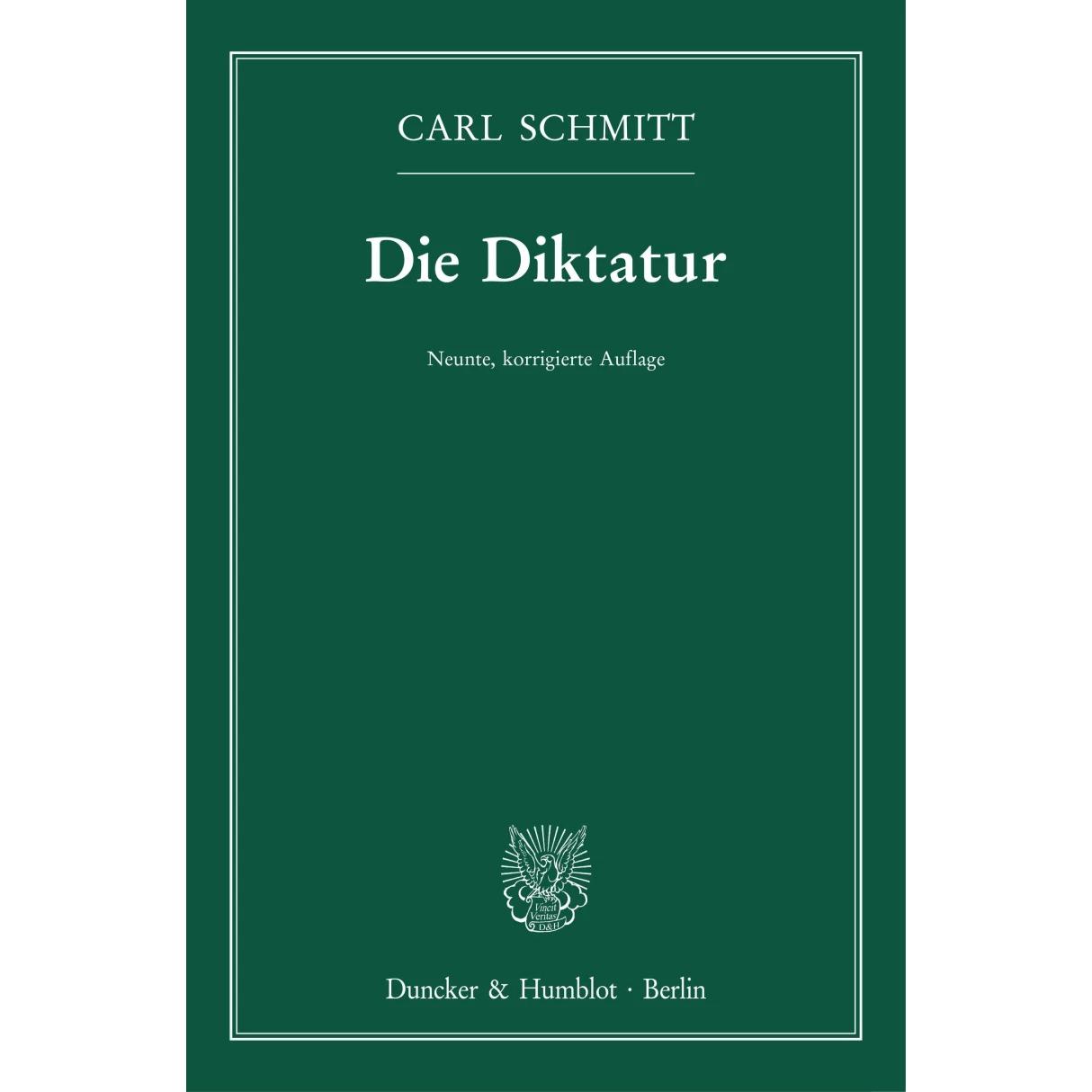 Die Diktatur, Fachbücher von Carl Schmitt