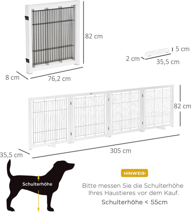 Actual product image PawHut Barrier grid with folding system