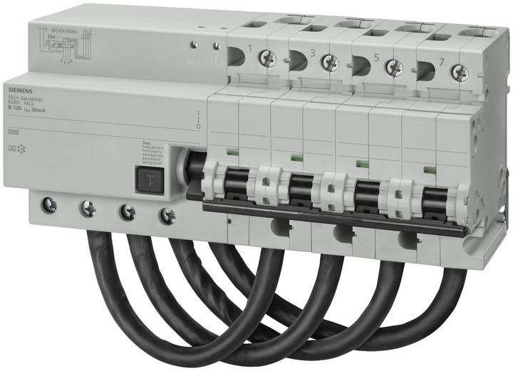 Produktbild Siemens RCBO 4 Pole Type B 30mA 10kA C 100A