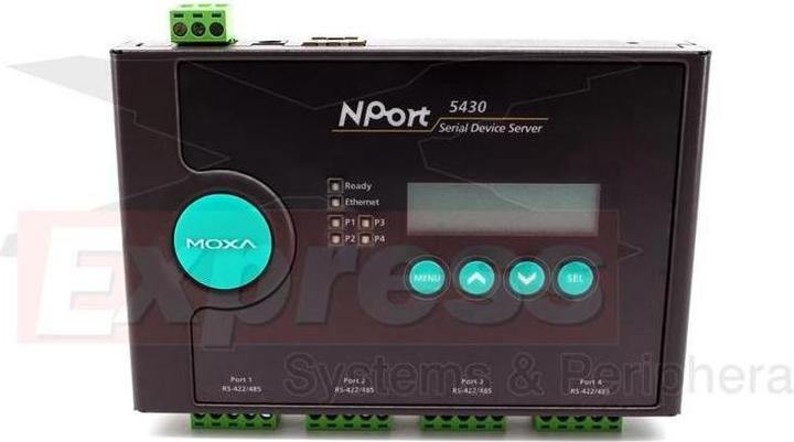 Produktbild Moxa NPORT 5430 W/ ADAPTER - Serieller 4-Port RS-422485-Geräteserver ohne Adapter