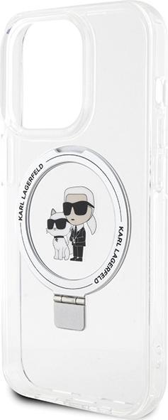 Actual product image Karl Lagerfeld KLHMP13LHMRSKCH iPhone 13 Pro / 13 6.1" biały/white hardcase Ring Stand Karl&Choupett (Apple iPhone 13 Pro, Apple iPhone 13)