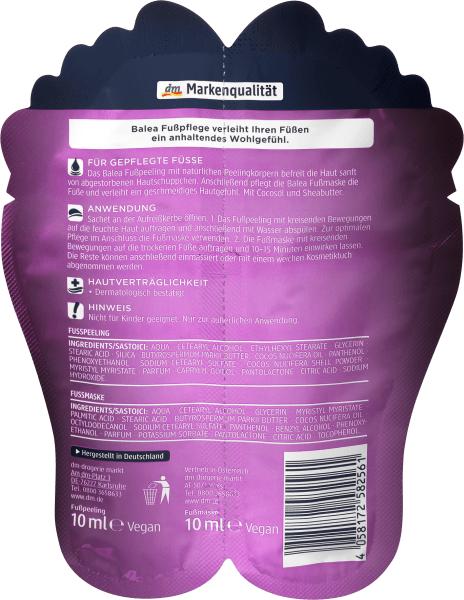 Immagine prodotto dm Balea Set scrub e maschera per i piedi (2 x 10ml) (Maschera del piede, 10 ml)