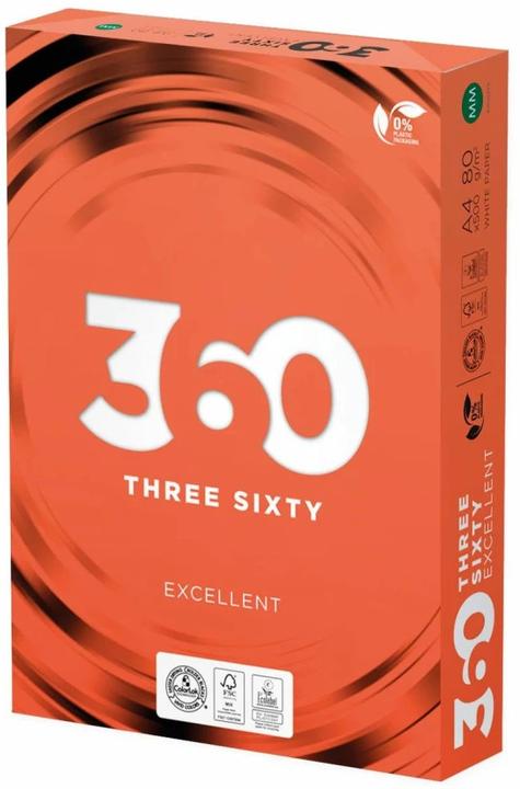 Produktbild Insta360 360 Kopierpapier Excellent A4, Hochweiss, 80 g/m², 2500 Blatt (A4, 2500 Blätter, 80 g/m²)