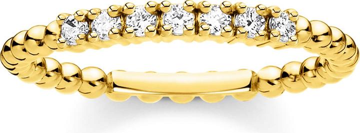 Produktbild Thomas Sabo Ring Kugeln Mit Weissen Steinen Gold (48, 925 Silber)