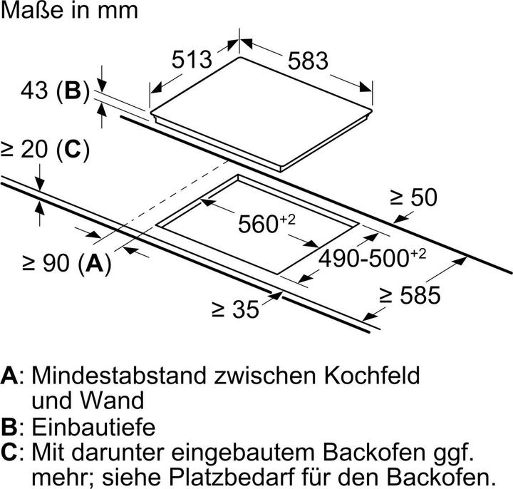 Image du produit Bosch Hausgeräte Table de cuisson électrique NKE645GA2E en pose libre