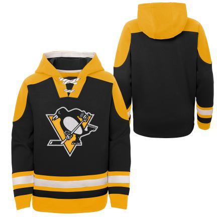 Outerstuff Ageless Must Have JR Hoodie (Schwarz, Pittsburgh Penguins, JR XL) (XL)