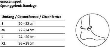 Produktbild Emosan Sprunggelenk-Bandage (M)