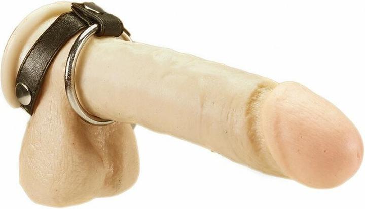 Rimba Erotic Fashion ra7474 Penis Band Black Genuine Leather (4 cm)